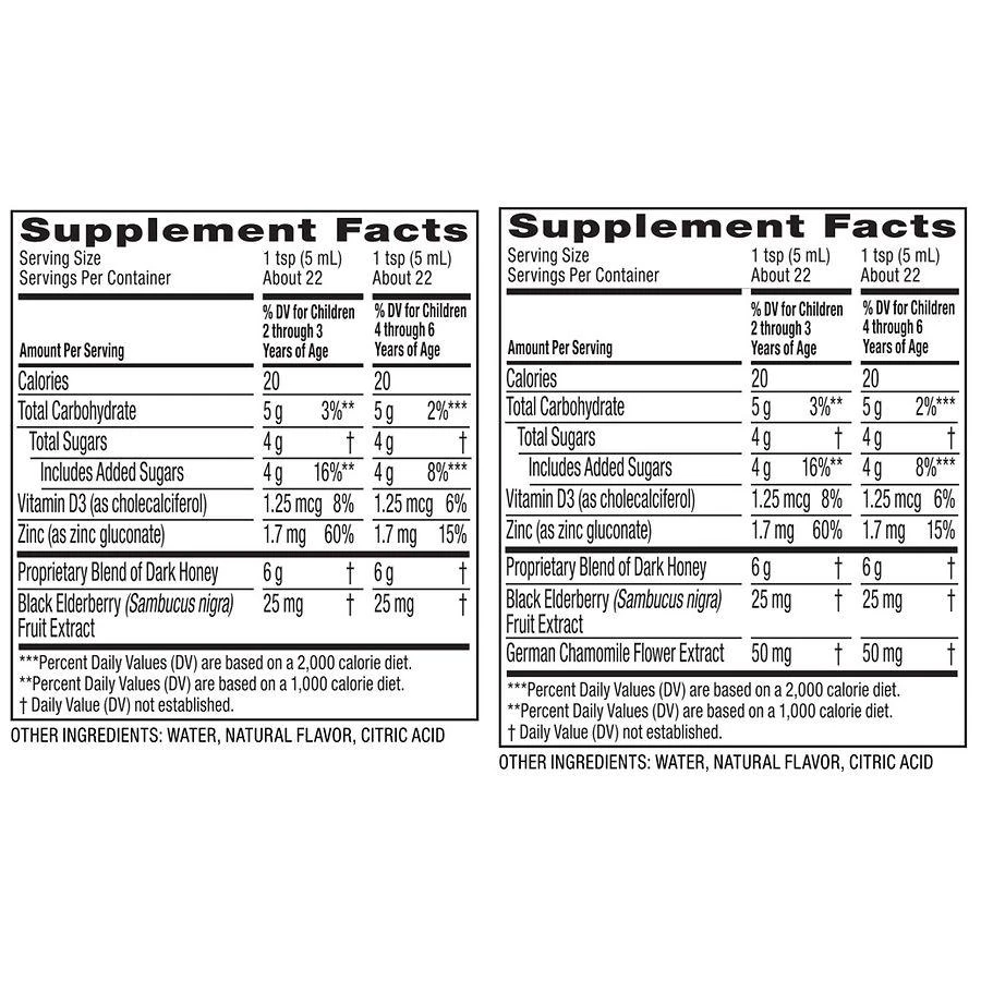 ZarBee's Naturals Children's Cough Syrup + Immune Day & Night Pack Natural Mixed Berry 5