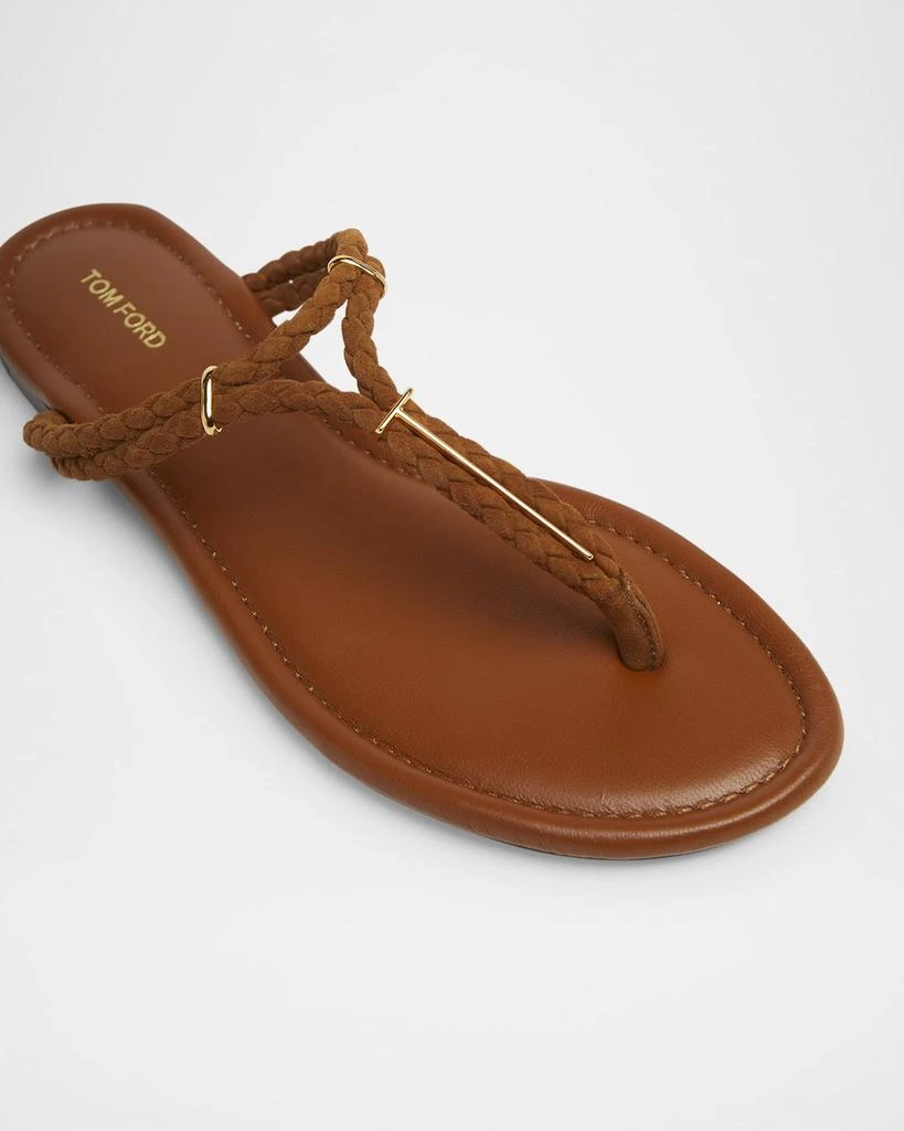 Tom Ford Lily Suede Thong Sandals 6