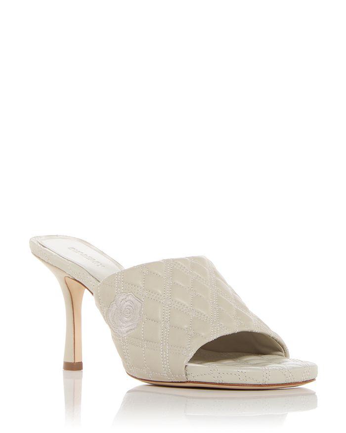 Burberry Women's Quilted High Heel Slide Sandals