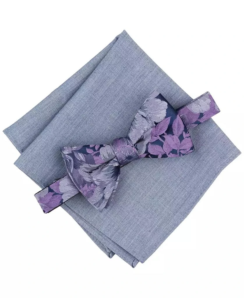 Bar III Men's Mansell Floral Bow Tie & Pocket Square Set, Exclusively at Macy's 1
