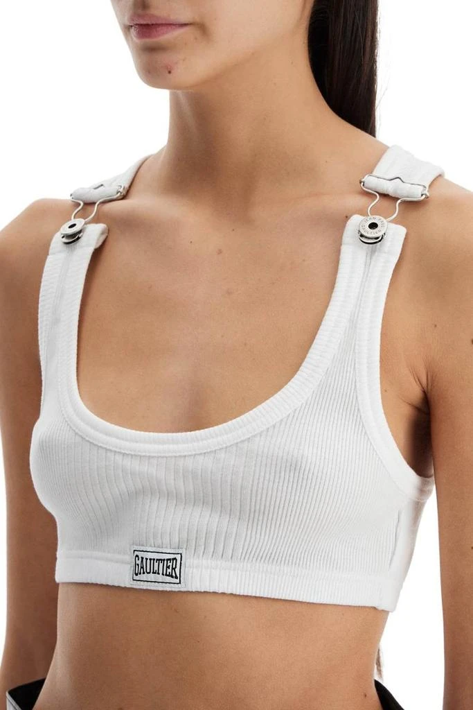 Jean Paul Gaultier cropped tank top with overall-style 4