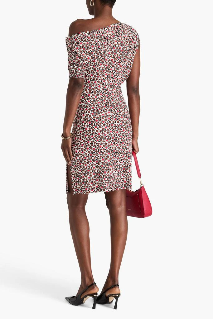 Diane von Furstenberg Mel one-shoulder printed stretch-jersey dress 3