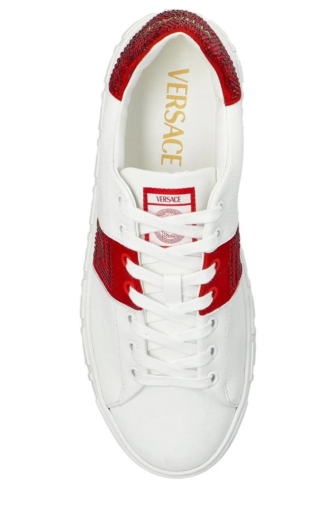 Versace Versace Greca Embellished Lace-Up Sneakers 4