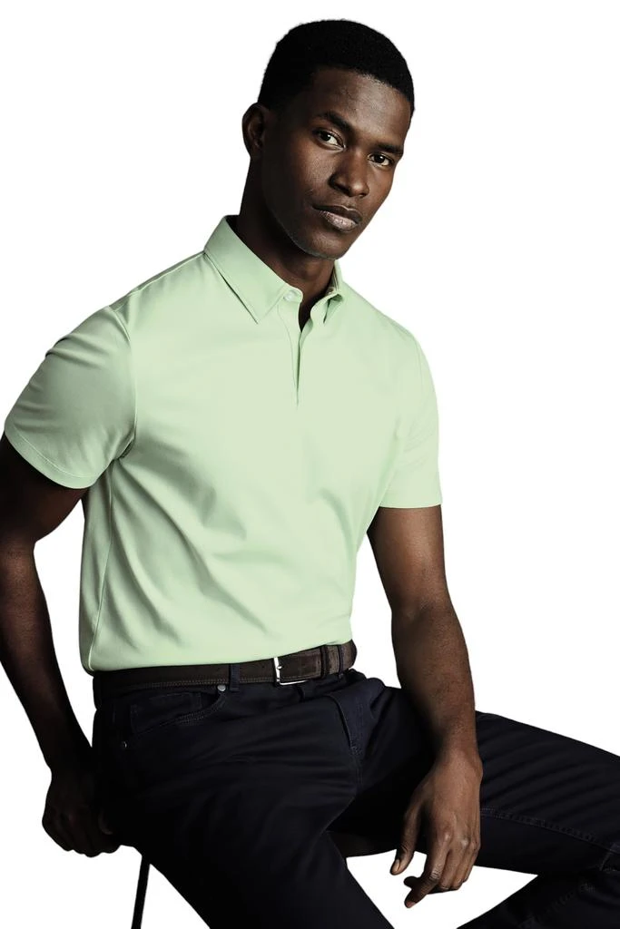 Charles Tyrwhitt Men's Plain Short Sleeve Jersey Polo 3