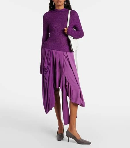 Acne Studios Damage pleated cotton midi dress 2