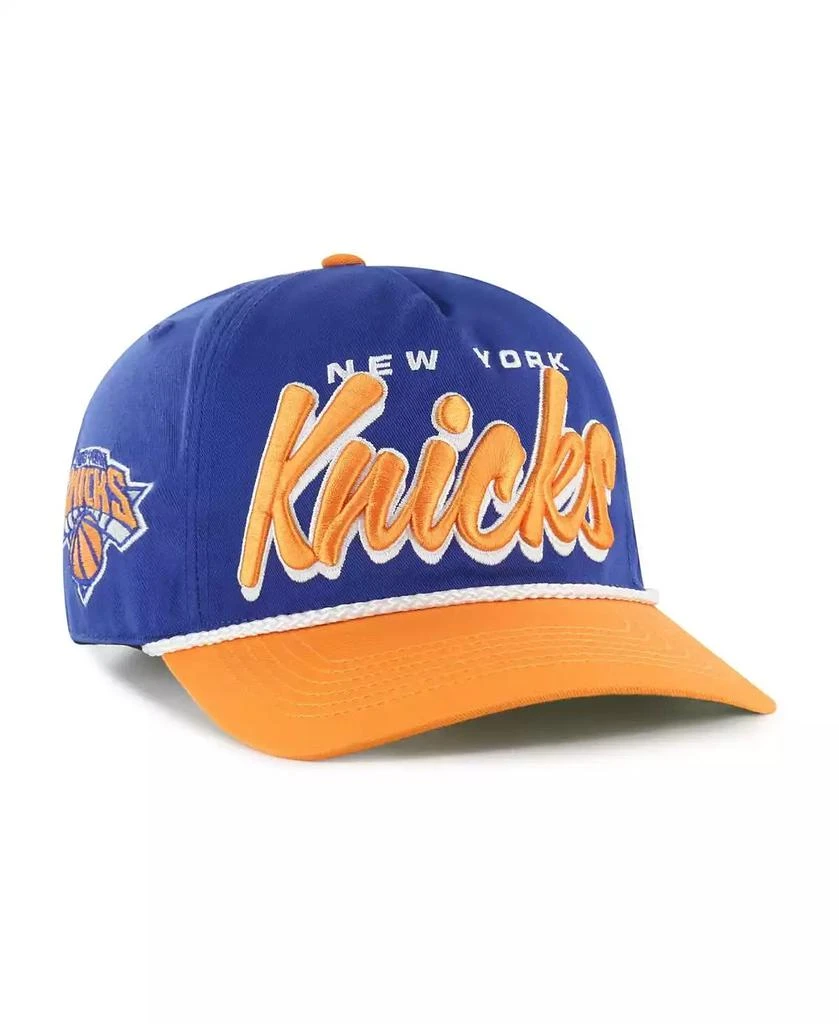 47 Brand Men's Blue/Orange New York Knicks Drop Shadow Rope Hitch Adjustable Hat 1