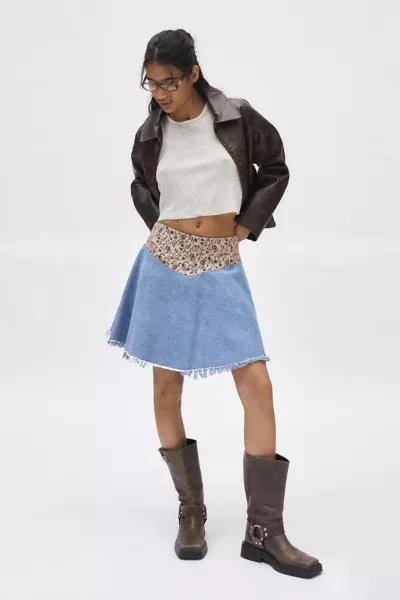 Urban Renewal Urban Renewal Remade Tapestry Yoke Denim Skirt 1