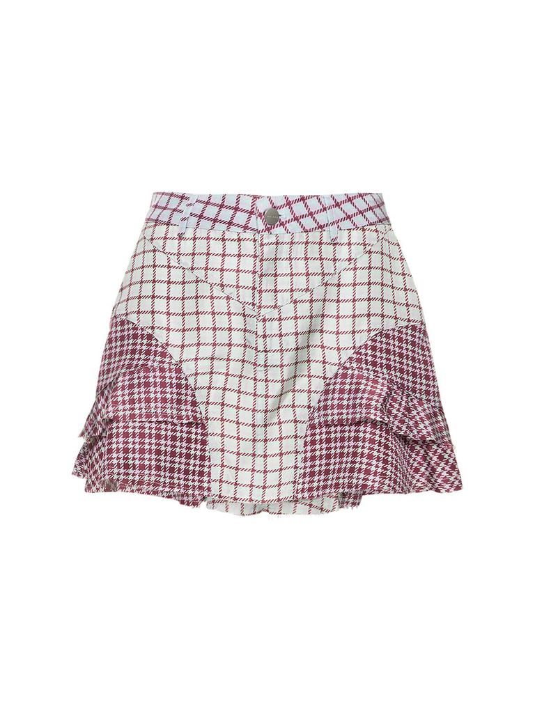 Miaou Paris Printed Silk Mini Skirt