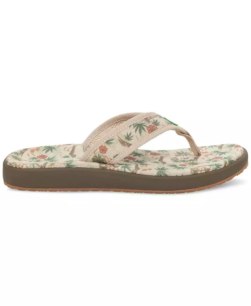 Sanuk Men's Furreal Floral-Print Flip-Flops 3