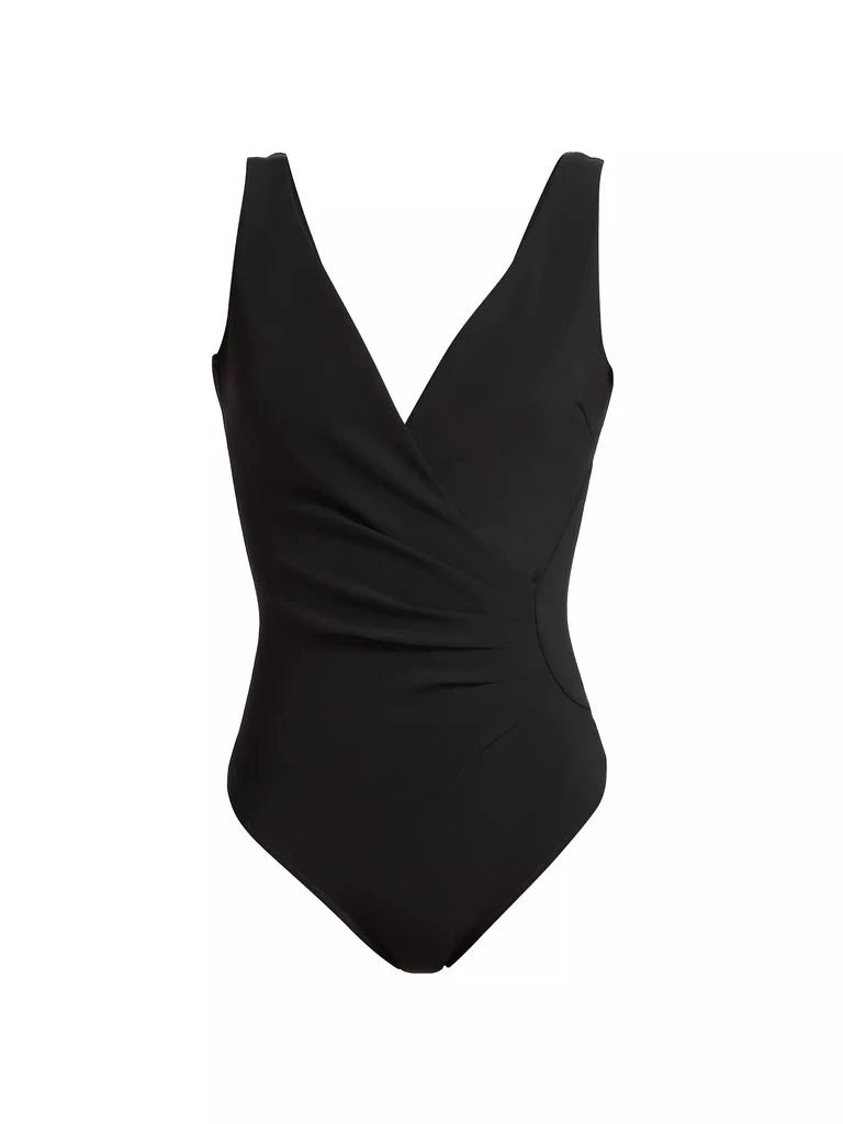 Chiara Boni Verde Surplice One-Piece Swimsuit 1