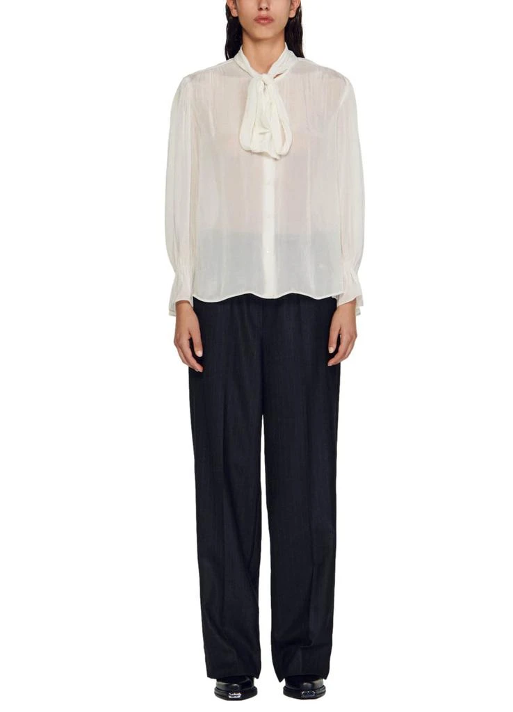 Sandro Pussy bow blouse 7