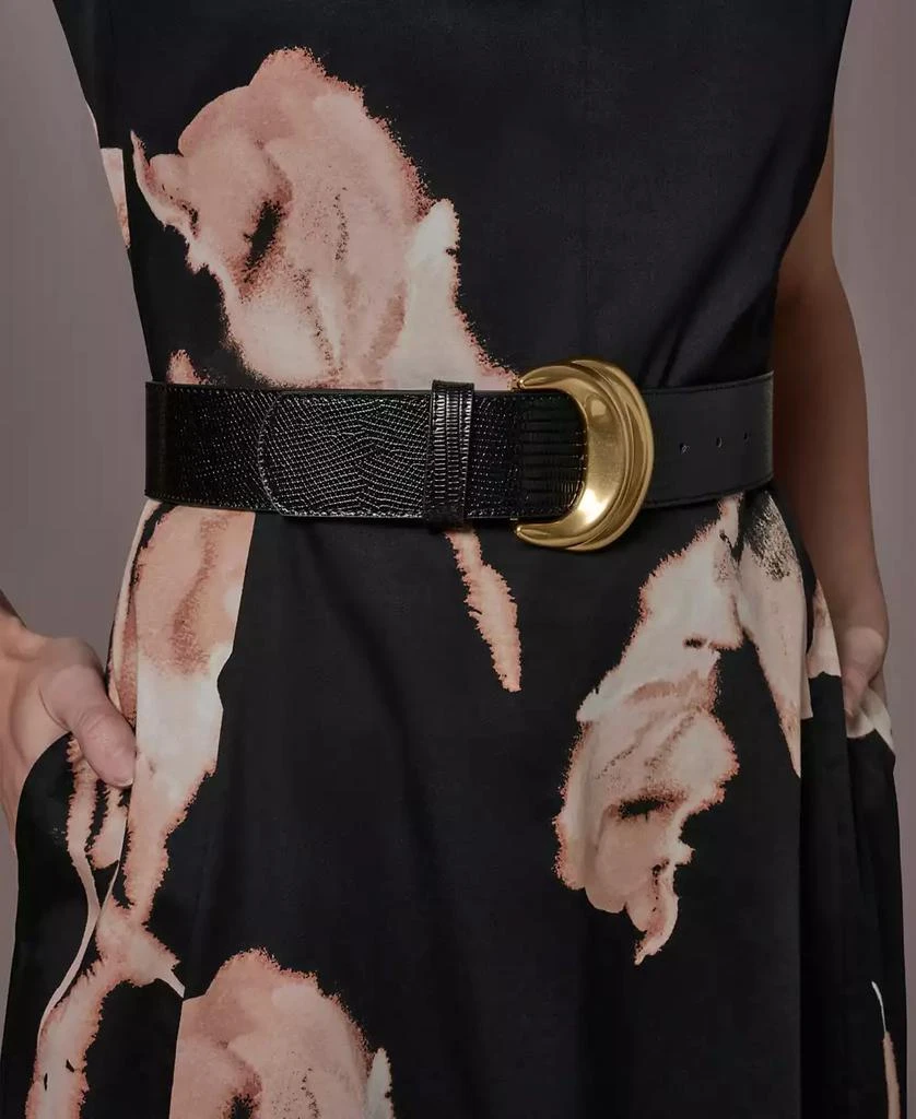 Donna Karan Women
s Printed V-Neck Dress 4