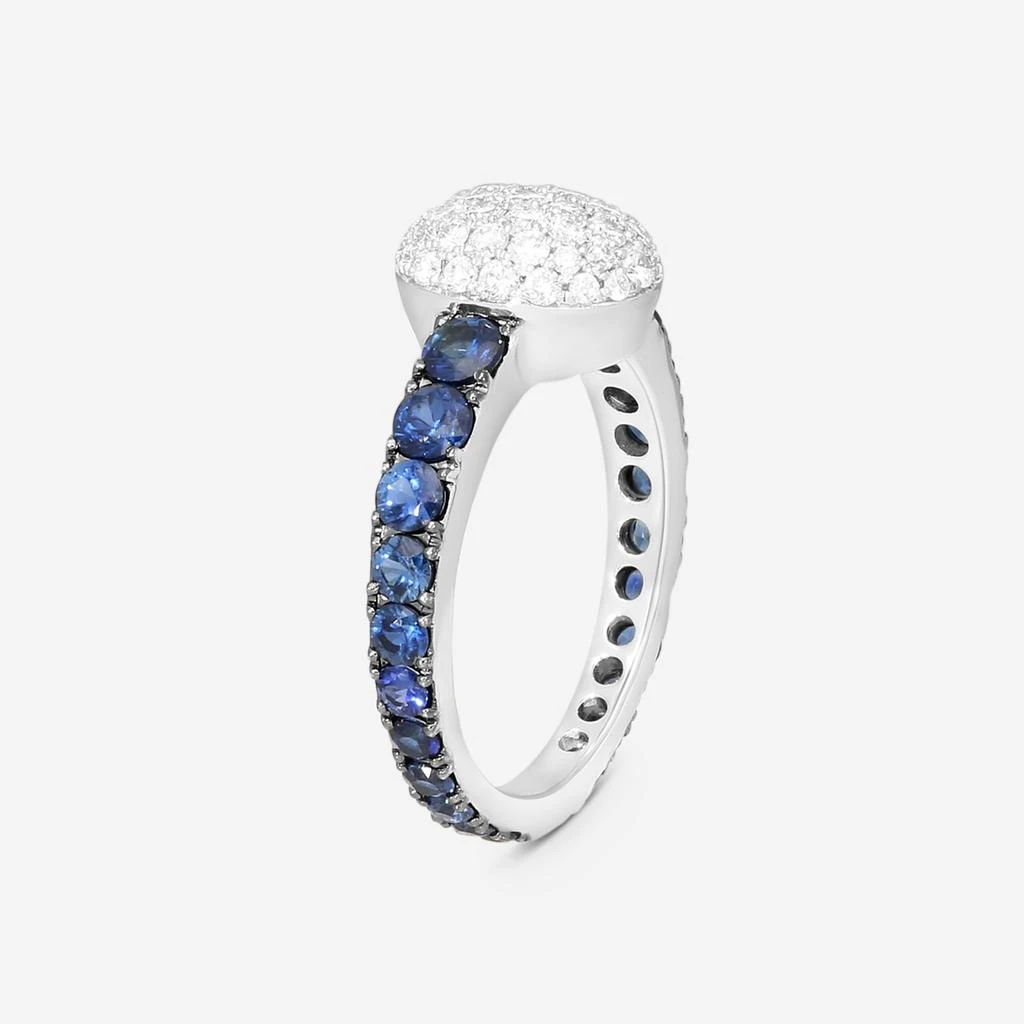Crivelli Crivelli Girodito 18K White Gold Sapphire 
Diamond Ring Sz. 6.75 035-R22687-copy 2