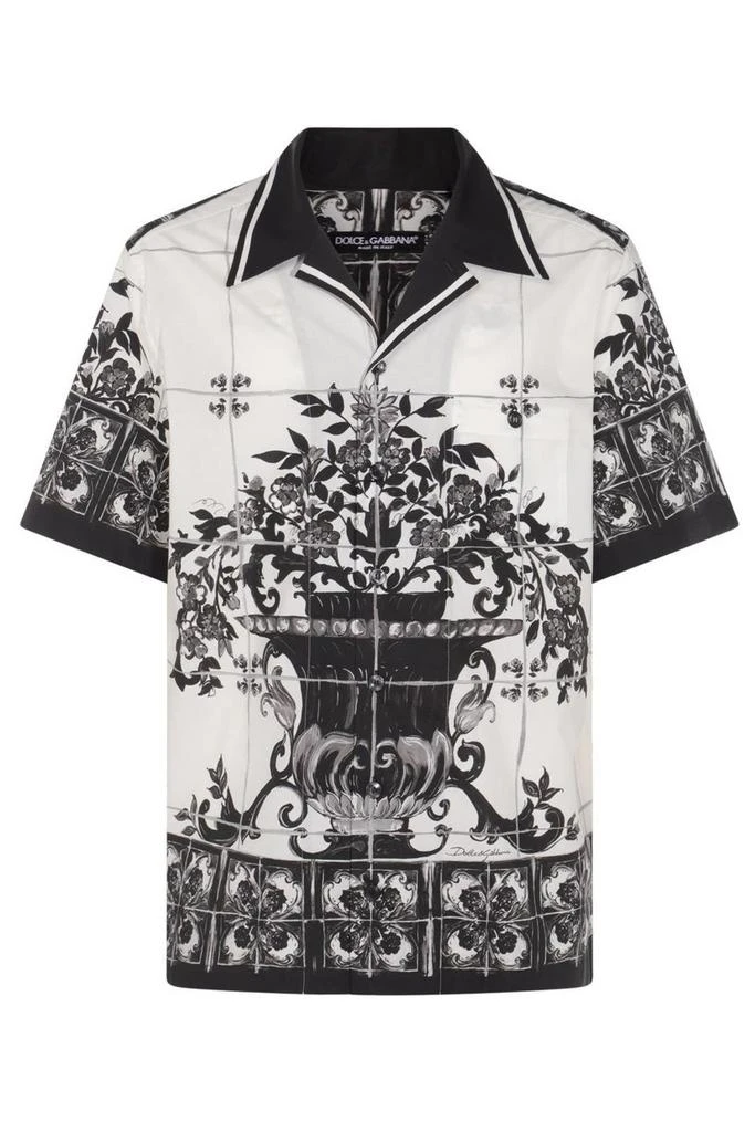 Dolce & Gabbana Dolce & Gabbana Majolica-Printed Poplin Hawaii Shirt 1
