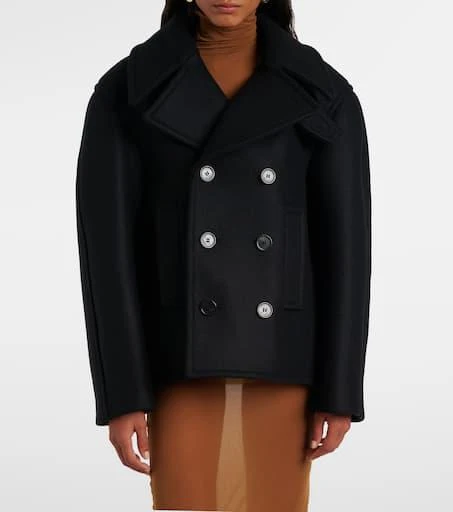 Yves Saint Laurent Oversized virgin wool peacoat 4