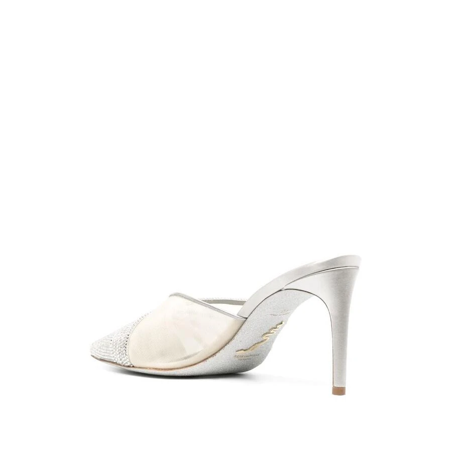 Rene Caovilla Emily Rhinestone Mesh Pointed-Toe Mules 3