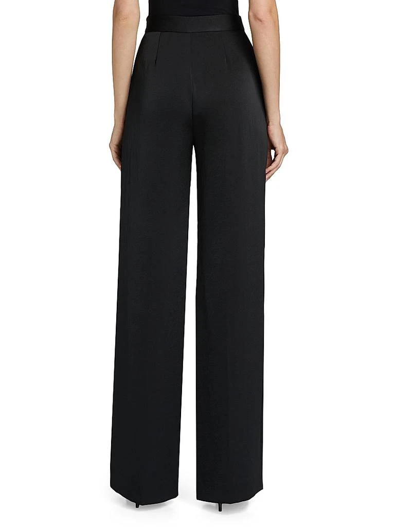 LELA ROSE Satin Wide-Leg Pants 5