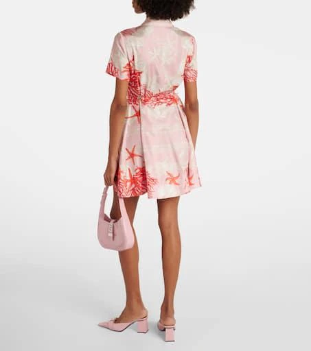 Versace Barocco Sea silk twill shirt dress 3