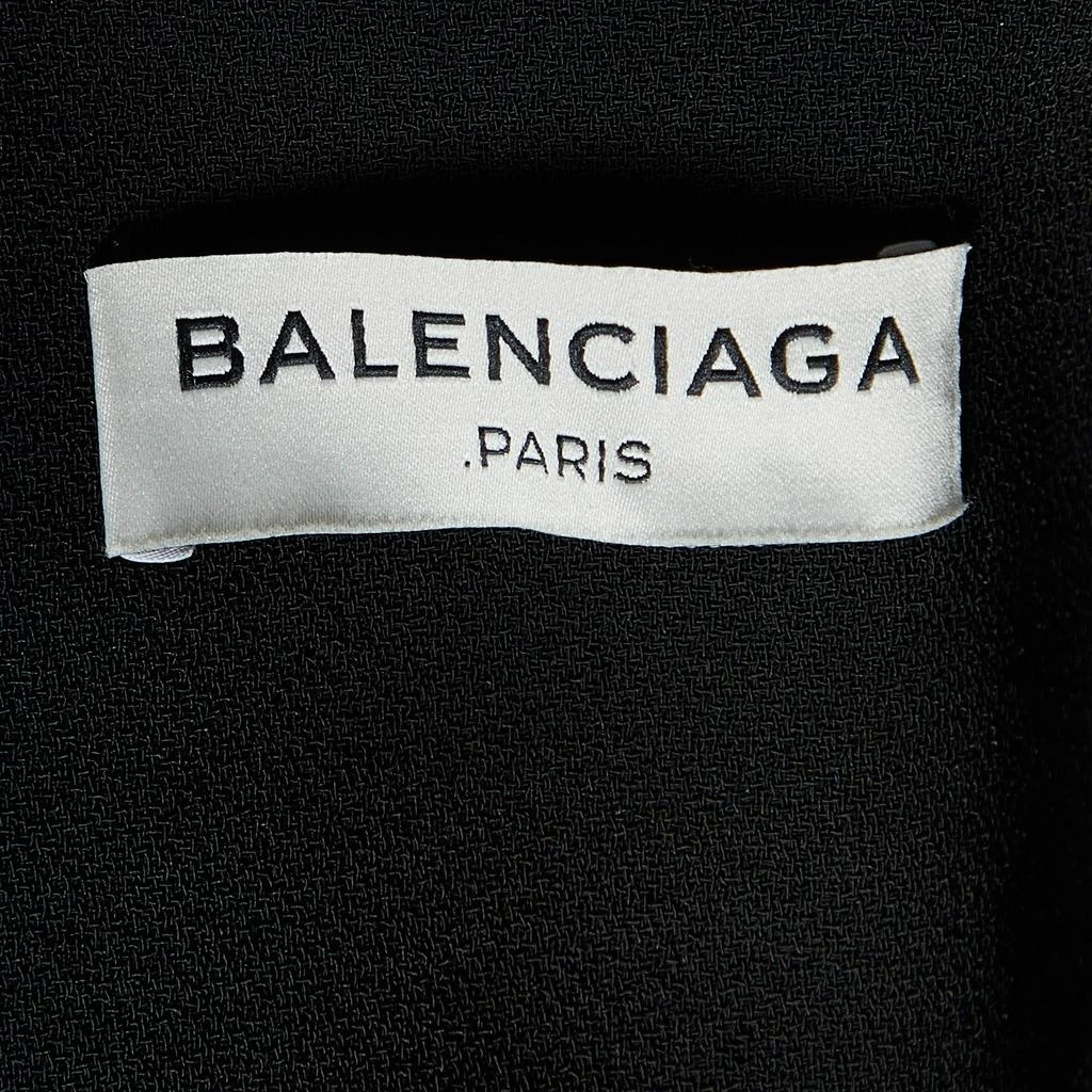 Balenciaga Balenciaga Black Crepe High Waist Flap Detail Trousers M 4
