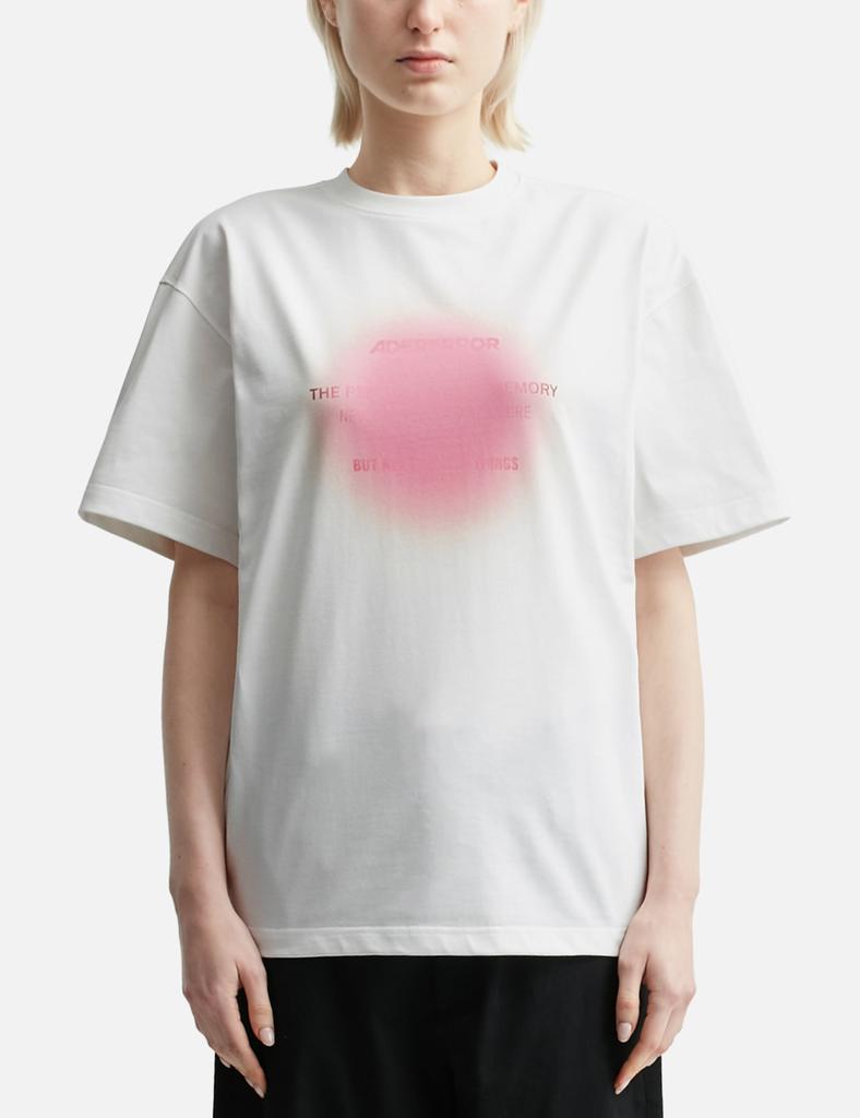 ADER error Pink Graphic Semi-oversized Fit T-shirt