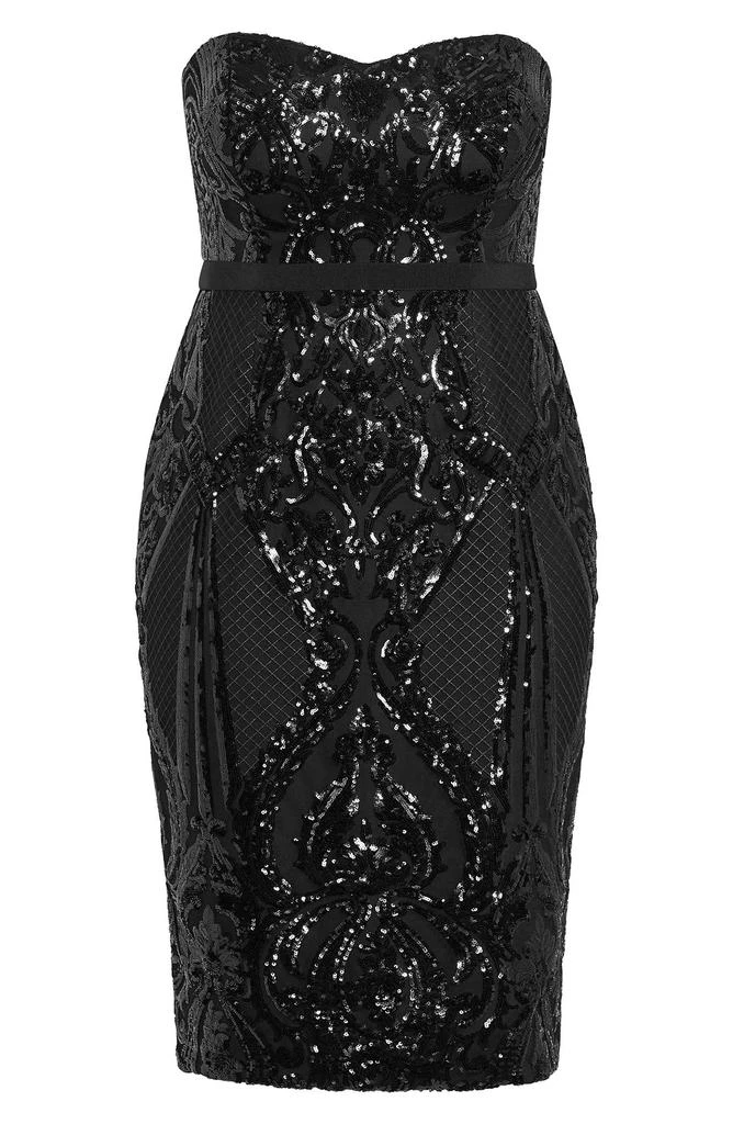 City Chic Sofia Sequin Sheath Cocktail Dress 3