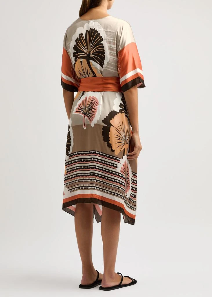 MAX MARA BEACHWEAR Aramis printed satin kimono  3
