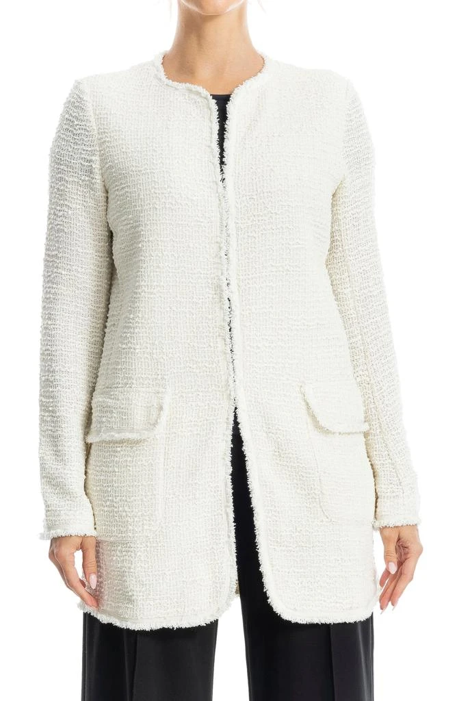 Max Studio Frayed Longline Tweed Jacket 1