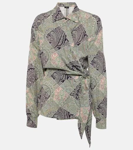 ETRO Printed wrap top 1