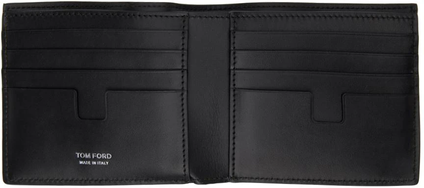 Tom Ford Gunmetal Printed Croc Bifold Wallet 3