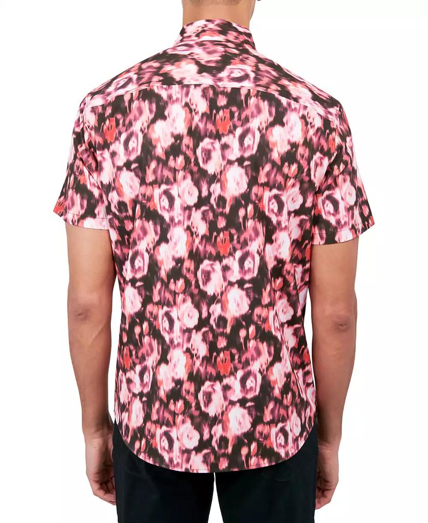 Society of Threads Men's Regular Fit Non-Iron Performance Stretch Floral Print Button-Down Shirt