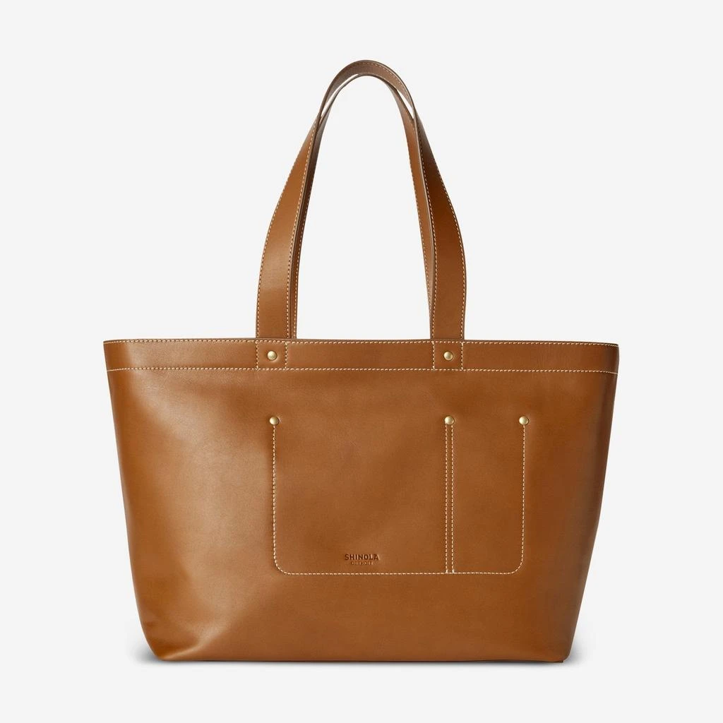 Shinola Shinola The Pocket Tan Natural Leather Tote Bag 20217379 1