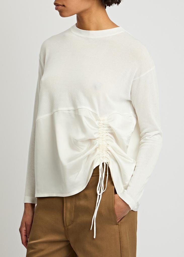 HIGH Jargon panelled fine-knit top