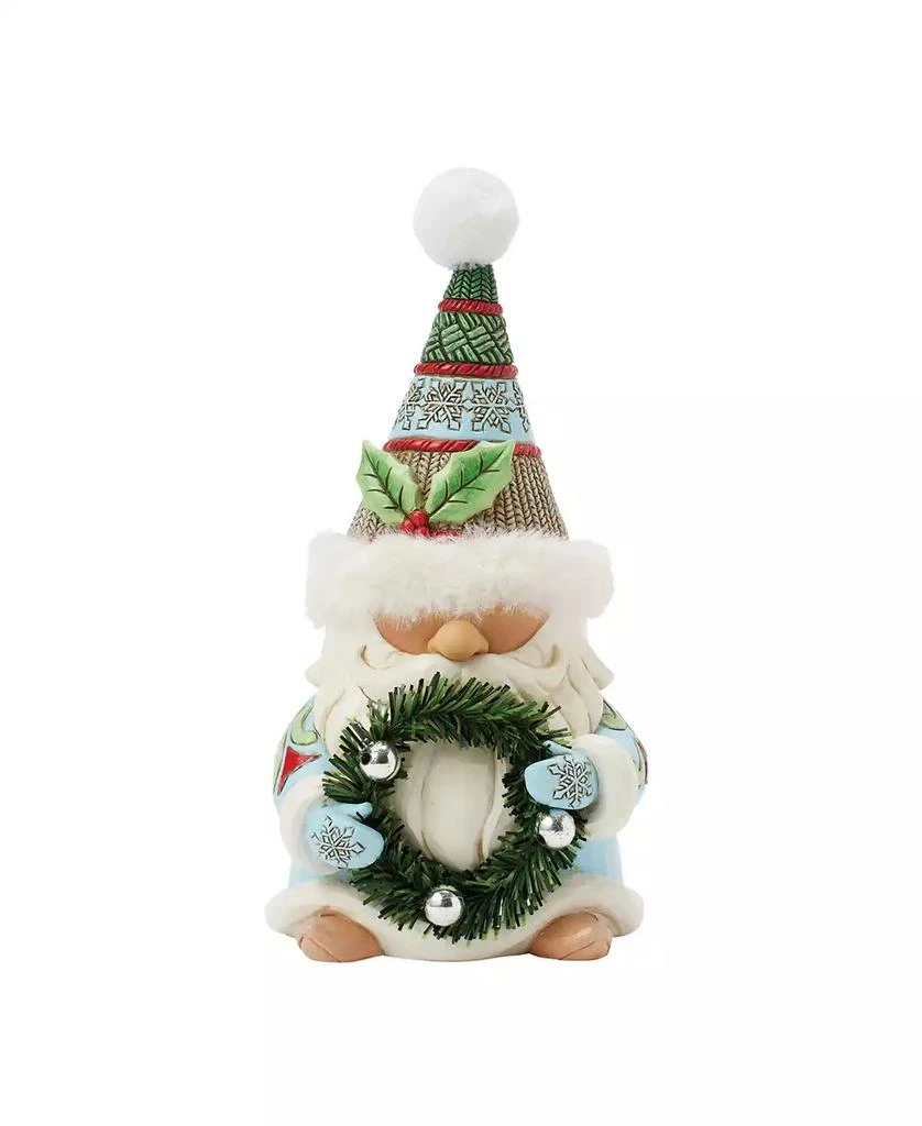 Jim Shore Holiday Gnome Wreath and Hat Figurine