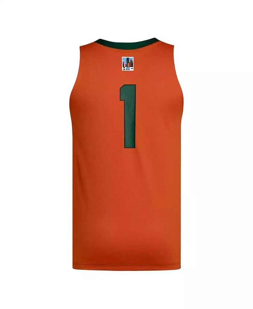 Adidas Men's 1 Green/Orange Miami Hurricanes Black History Month Basketball Jersey 2