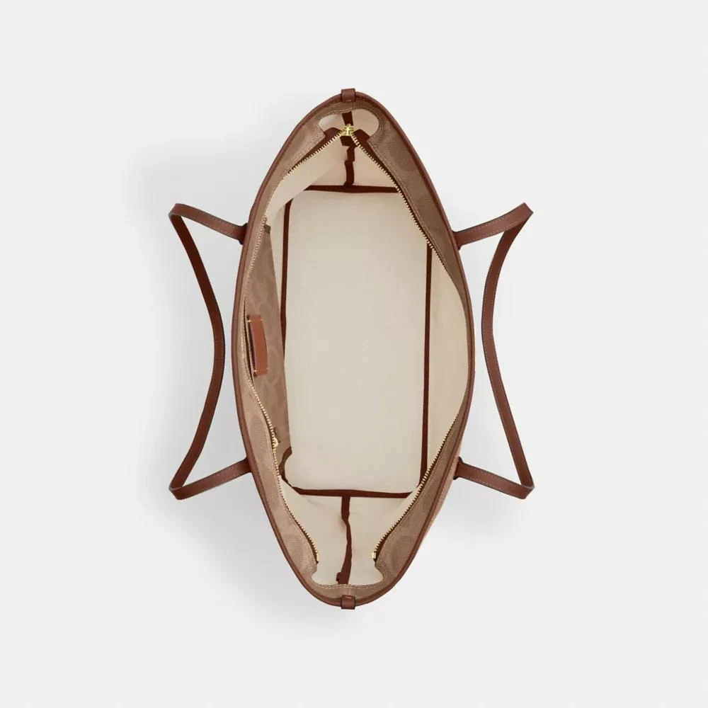 Coach Large City Tote Bag In Maxi Signature Canvas 4