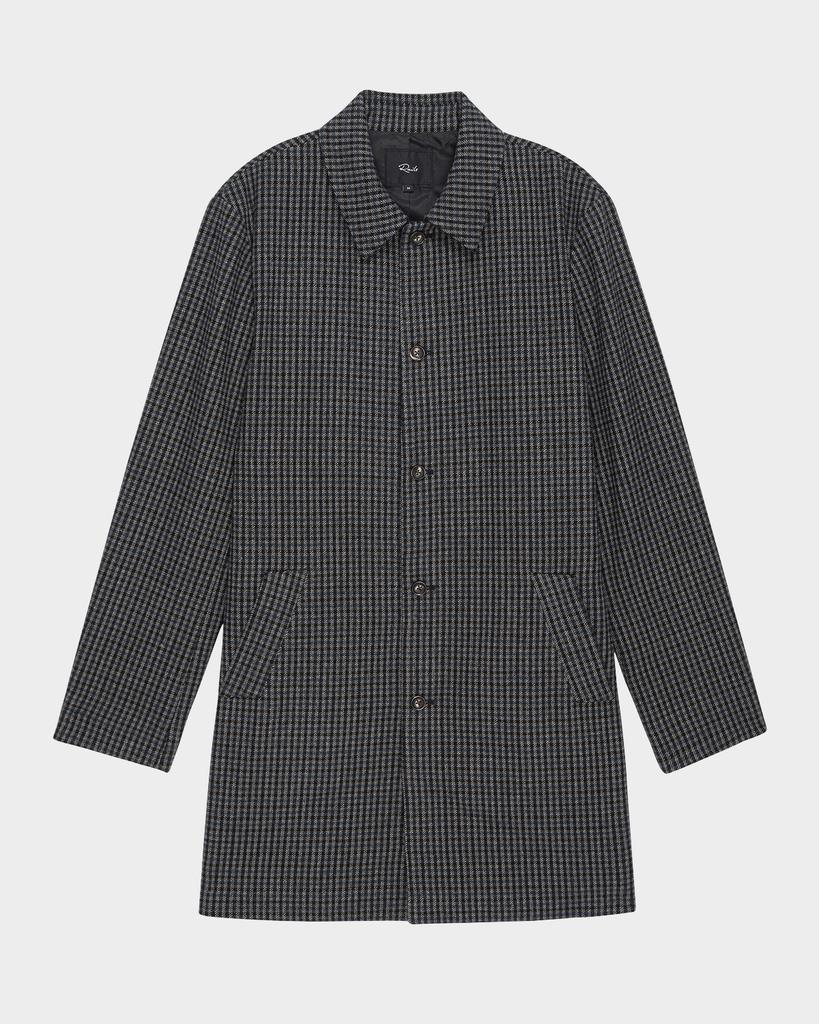 Rails Men's Hockney Check Overcoat