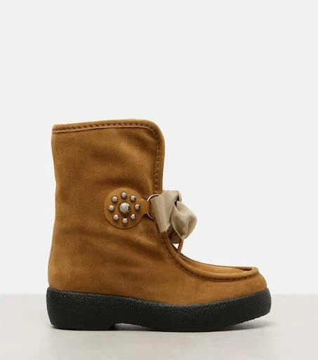 Valentino Snowish studded suede ankle boots 4