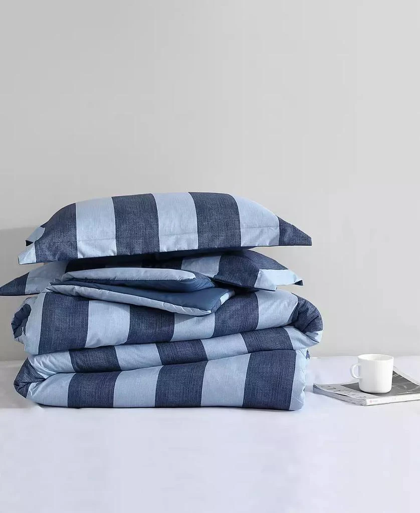 Juicy Couture Denim Stripe 3-Pc. Reversible Comforter Set, Full/Queen 2