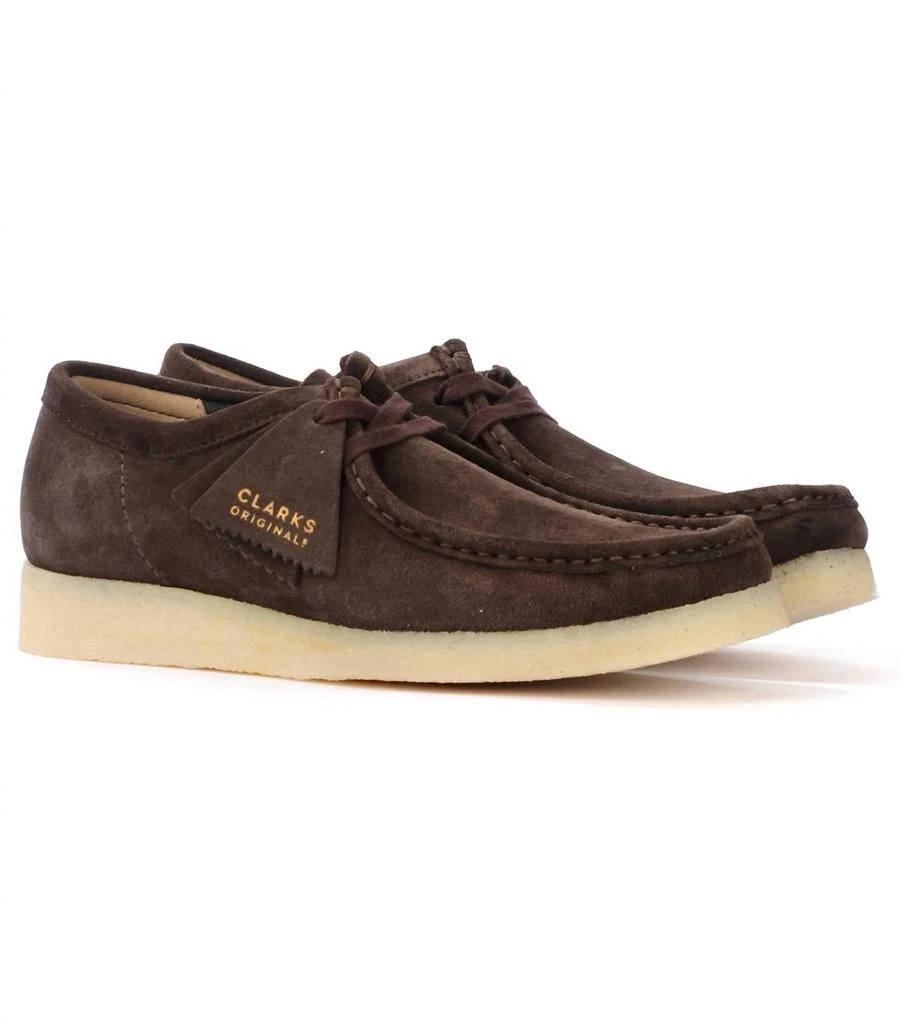 Clarks Men's Wallabee Shoe - Medium Width In Dark Brown Suede 3