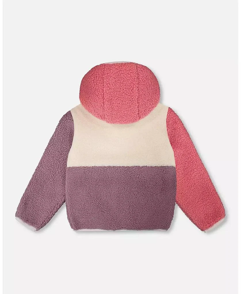 Deux par Deux Girl Sherpa Jacket Pink Colorblock - Toddler|Child 3