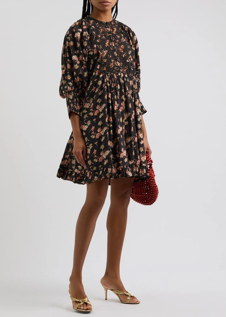 BYTIMO Floral-print cotton-blend mini dress 4