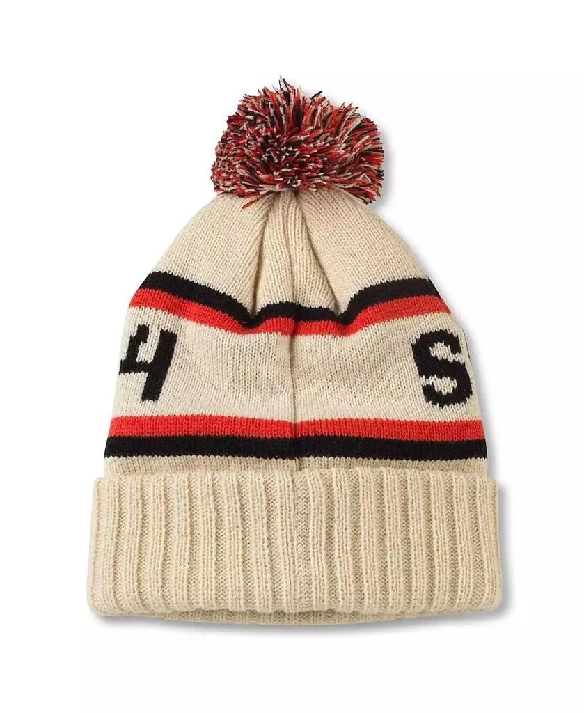 American Needle Men's Cream Ace Hardware Pillow Line Cuffed with Pom Knit Hat 2