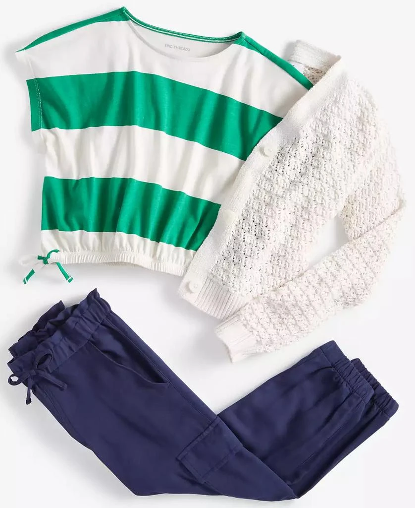 Epic Threads Girls Open-Stitch Cotton Cardigan, Created for Macy's 4