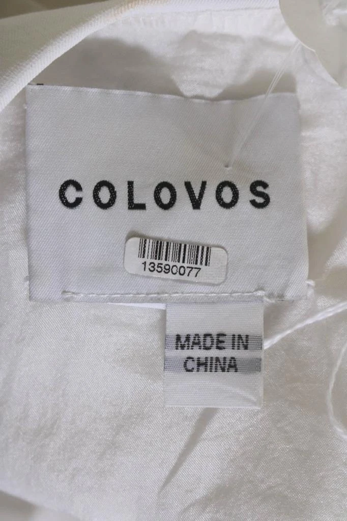Colovos Womens Tank Tie Front Dress White 6