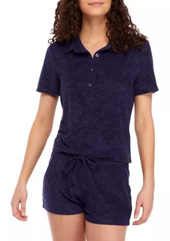 Love, Fire Fire Juniors Terry Polo Shirt