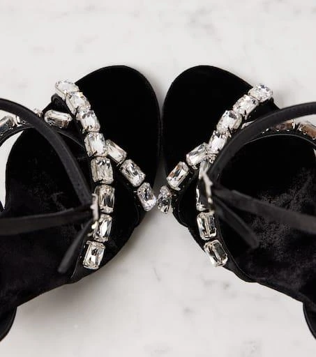 Dolce 
Gabbana Crystal-embellished satin sandals 5