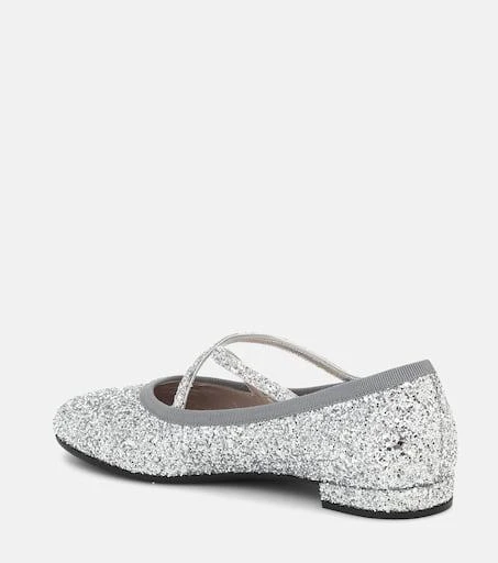 Miu Miu Glitter ballet flats 3