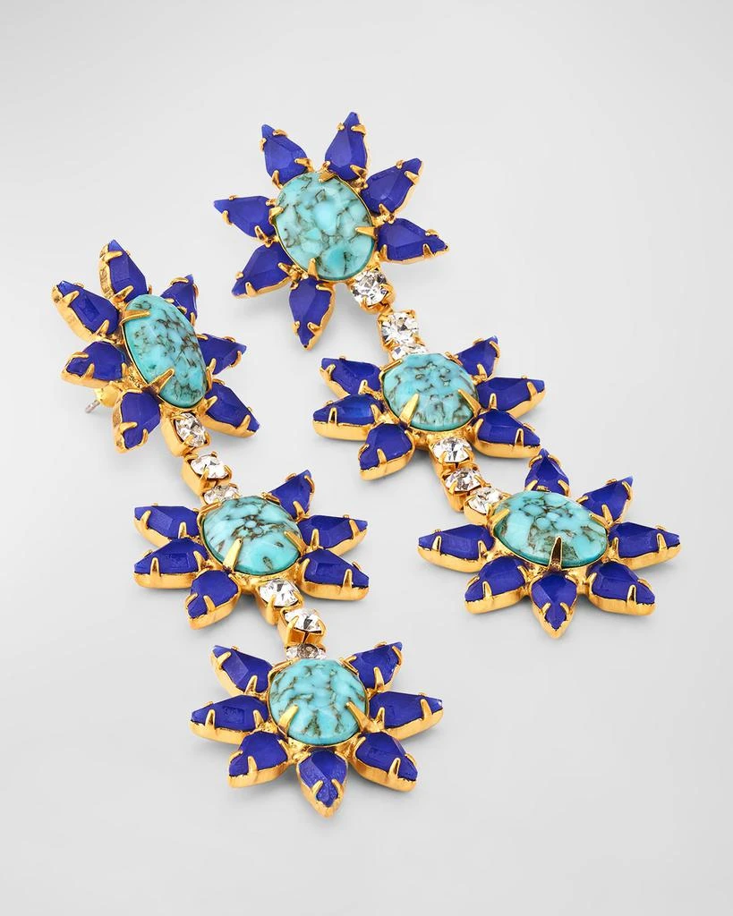Elizabeth Cole Steora Linear Crystal Earrings 3