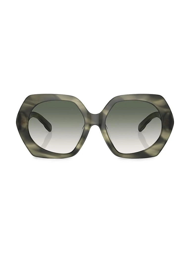 Tory Burch Kira 55MM Oversized Geometric Sunglasses  display picture 2