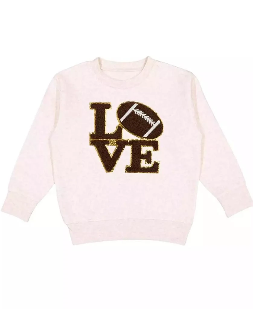 Sweet Wink Baby Girls Football Love Patch Sweatshirt